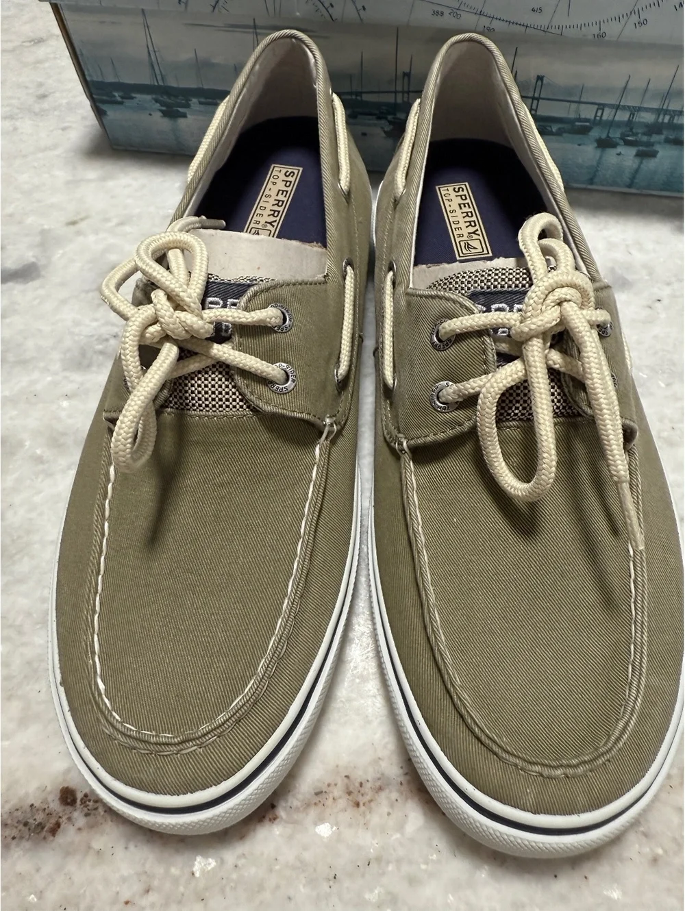 Sperry Olive Green Canvas Shoes Size 11